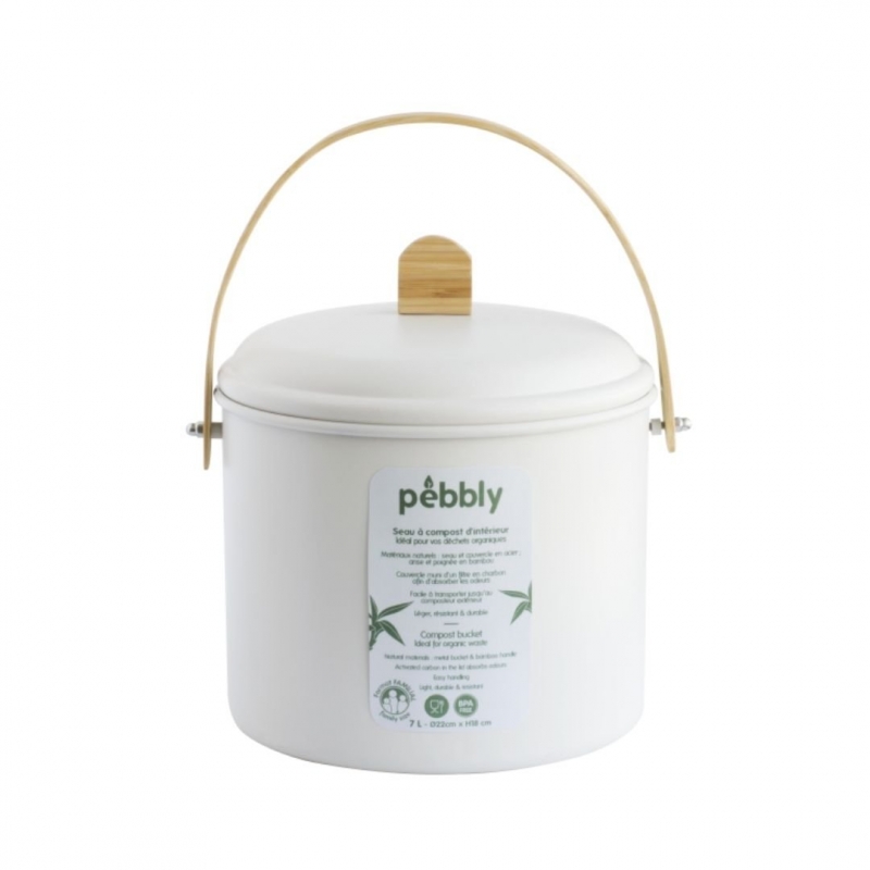 Seau à Compost d'Intérieur en Acier - 7 L