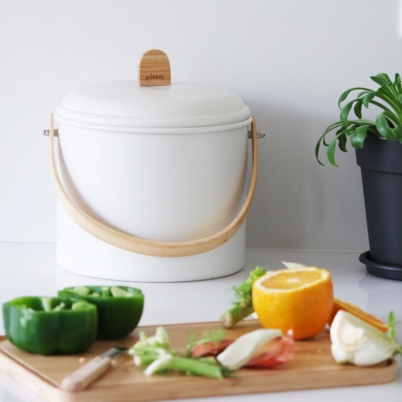 Seau à Compost d'Intérieur en Acier - 7 L