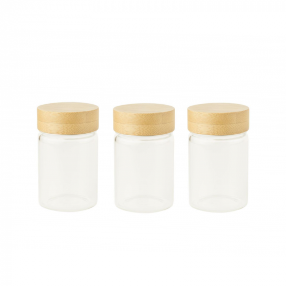 Coffret de 3 Pots à Vinaigrette en Verre