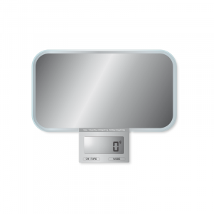 Balance de cuisine électronique écran LCD modèle Slim blanc avec plateau en  verre
