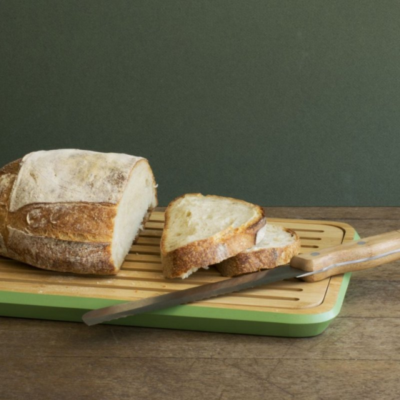 Bamboo Bread Board - Sage Green border