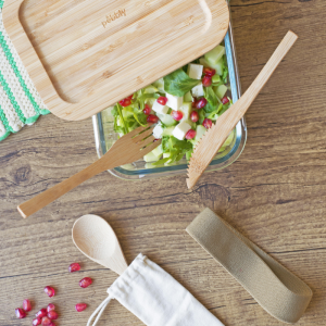 Lunchbox en verre + couverts plastique - Pebbly - MaSpatule