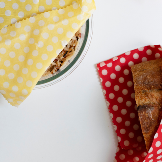 Set de 3 Feuilles d'Emballage Alimentaire à la Cire d'Abeille