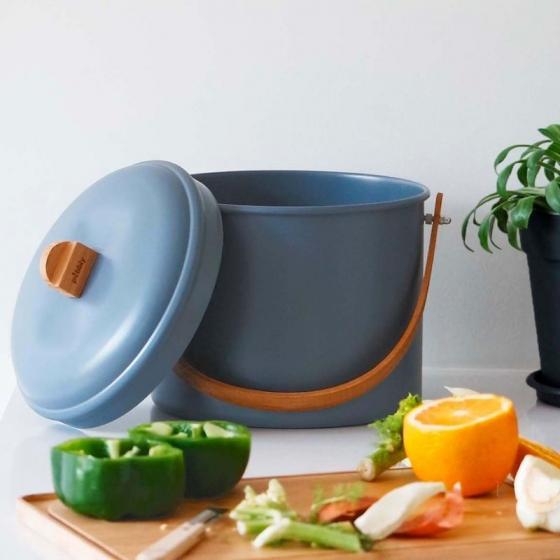 Seau à Compost d'Intérieur en Acier - 7 L